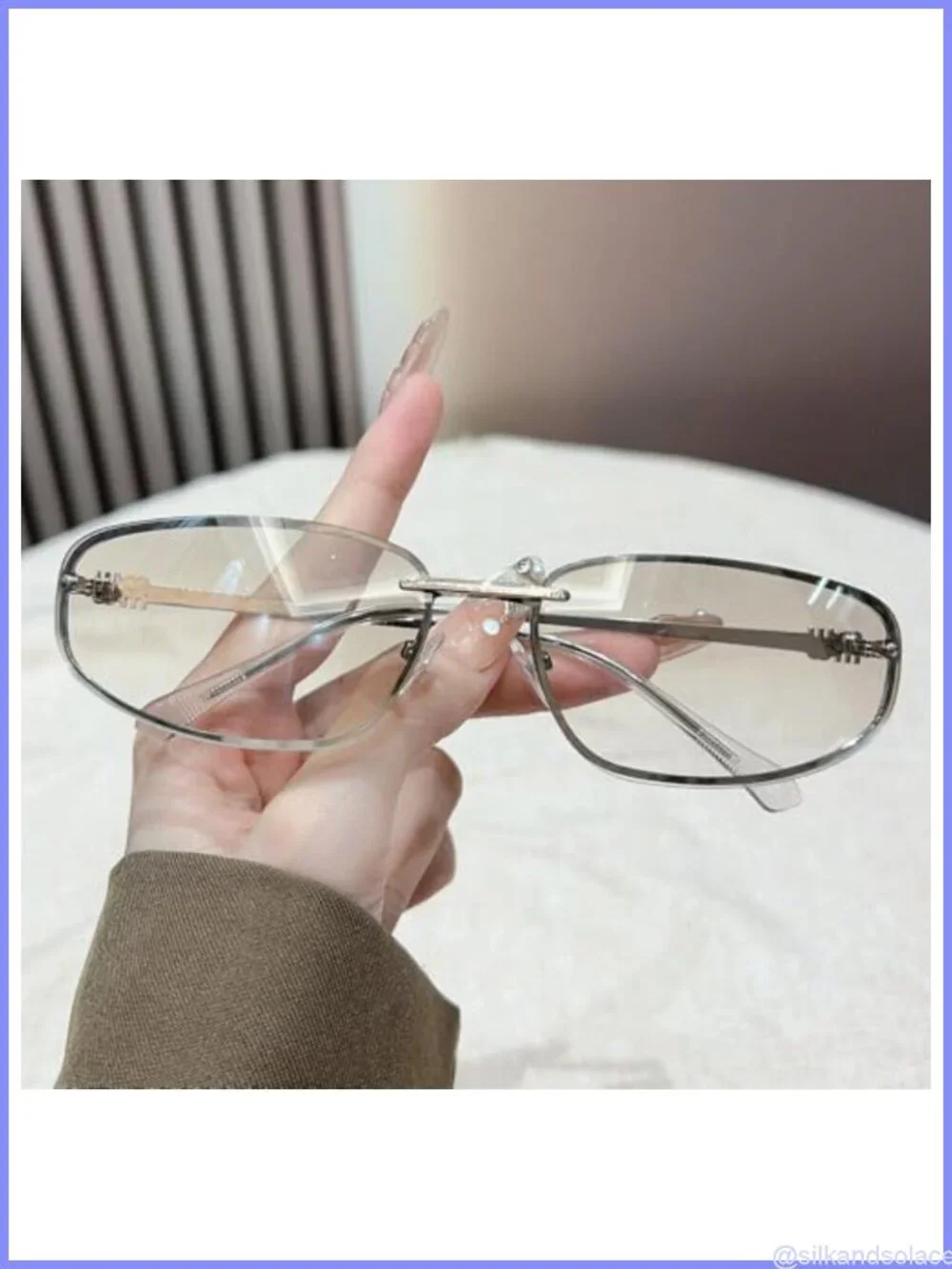 Y2K Retro Wrap Around Sunglasses Metal Frame UV400 Lightweight